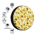 thumbnail image 4 of Sikiie Blue Floral Sunflower PVC Leather Spare Tire Wheel Cover Spare Tire Cover, for Car Truck SUV Camper Trailer Universal Fit(14-17in)-17 inch, 4 of 6
