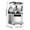 thumbnail image 4 of VEVOR Commercial Slushy Machine, 12Lx2 Double Tank Frozen Drink Machine, 96 Cups Stainless Steel Margarita Smoothie Frozen Drink Maker, Slushie Maker, 4 of 9