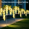 thumbnail image 2 of Rirool 2 Pack Solar Wisteria Flower Lights, Waterproof Outdoor LED Lights for Garden, Patio, Yard, Pathway Decor, Warm White, Easy Install, Yellow, 2 of 8