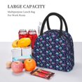 thumbnail image 5 of Fotbe Flower Blue Skull Pattern Lunch Bag, Insulated Lunch Box, Small Leakproof Cooler Food Lunch Containers Reusable High Capacity Lunch Tote Bags for Work, Travel, Outdoor, 5 of 6