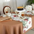 thumbnail image 6 of Table Runner 60 Inches Long for Kitchen Dining, Christmas Balls Dresser Scarf Farmhouse, Dining Table Decorations for Wedding/Parties, Red Green Xmas Botanical Snowflake 13 x 60 In, 6 of 9