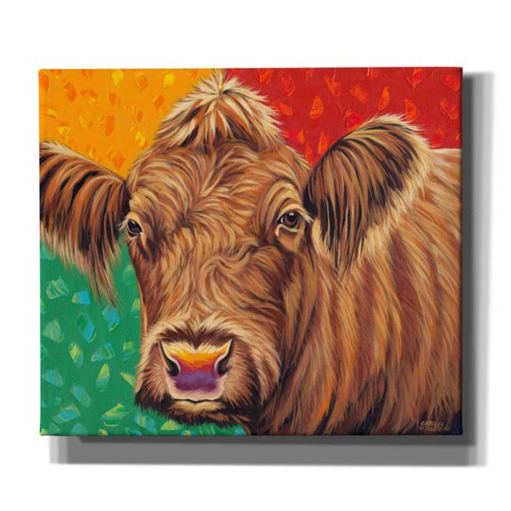 Epic Graffiti 'Colorful Country Cows II' by Carolee Vitaletti, Canvas Wall Art, 30"x26"