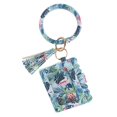 thumbnail image 1 of Wristlet Bracelet Keychain Circle Key Ring Pocket Credit Card Holder Circle Key Ring Tassel Keychains Bangle Purse for Women 28#, 1 of 6