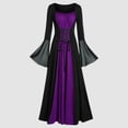 thumbnail image 3 of DuoJiaJ Performance Médiévale pour Femmes Robe Chemise Irlandaise à Manches Trompette avec Corset Robe Traditionnelle Fête et Party Femmes m Cosplay Gothique Rétro Robe Corset à Manches Longues, 3 of 3