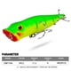 thumbnail image 1 of Topwater Popper señuelo de pesca artificial Wobblers triple gancho Crankbait (estilo A) Sywqhk Para Estrenar, 1 of 6