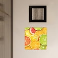 thumbnail image 3 of 14 Inch Wall Clock Battery Operated Square Clock Decorative for Office, Kitchen, Outdoor, Living Room，Pieces of Orange Lemon Lime Grapefruit Art, 3 of 4