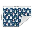 thumbnail image 3 of XMXT 6 Pcs Woven Placemats, Cute Snowman Blue Background Stain Resistant Anti-Skid Placemat for Kitchen Table, 12 x 18 inches, 3 of 6