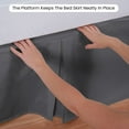 thumbnail image 5 of Dee's Collection Magic Bed Skirt 18 Inch Drop Length 100% Microfiber Fabric Pleated Split Corners (Olympic Queen-Dark Gray), 5 of 6