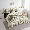 thumbnail image 3 of Homewish Safari Wolf 7-Piece Twin Bedding Sets for Teens Boys Girls,Jungle Animal Bedding Comforter Set,Retro Rustic Cabin Breathable Sheet Sets,Microfiber Bedroom Decor,Reversible, 3 of 8