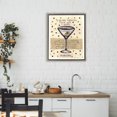 thumbnail image 3 of Stupell Industries Art Deco Dotted Martini Recipe Brown Floating Frame Canvas Art, 17 x 21, by Nancy Overton, 3 of 7
