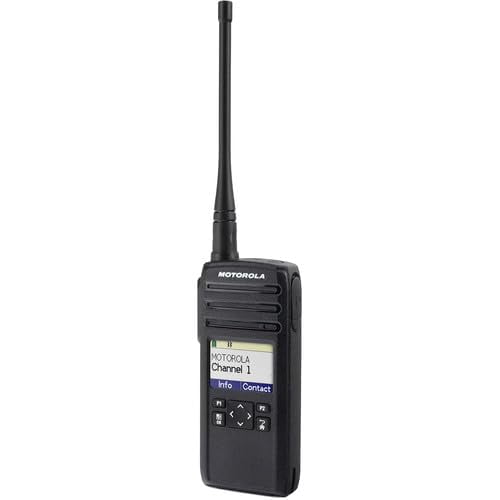 Motorola DTR700 Digital 2-Way Radio (50 Channels) (DTR700) + Multi-Unit Charger + 6 x HKLN4606 Remote Speaker Mic (6-Pack)