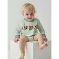 thumbnail image 4 of Rovasas Baby Boy Romper Long Sleeve Round Neck Duck Embroidery Bodysuit, 4 of 9