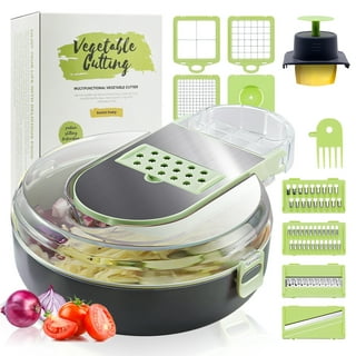 Vegetable Chopper,Prouneed Multifunctional 13-in-1 Food Choppers Onion Chopper Vegetable Slicer Cutter Dicer Veggie Chopper with 8 Blades,Colander