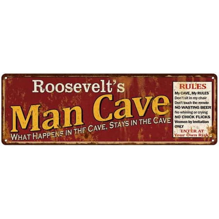 Roosevelt s Man Cave Rules Red Chic Sign Home Man Cave Decor 8×24 108240004498 Roosevelt s Man Cave Rules Red Chic Sign Home Man Cave Decor 8×24 108240004498
