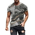 thumbnail image 2 of Leesechin Mens Fitted T Shirts Clearance Cool Graphic Tee for Men Digital Print, 2 of 5