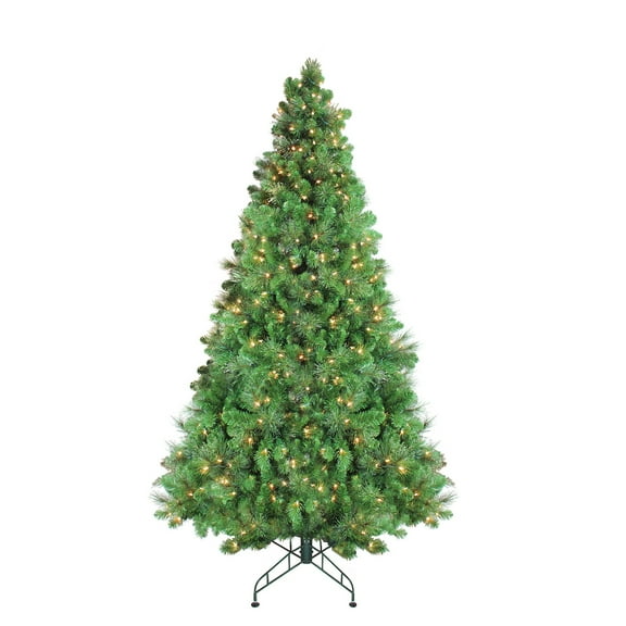 Northlight 7.5' Prelit Artificial Christmas Tree Medium Canterbury Spruce with Dewdrops - Clear