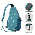 thumbnail image 3 of Ocean Map and Compass Design Lightweight Hiking Sling Backpack with Multi-Layer Storage Durable and Fashionable for Coastal Travel Outdoor Use, 3 of 6
