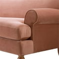 thumbnail image 5 of Maklaine Contemporary Hardwood Sofa with Metal Casters in Peach Orange, 5 of 13