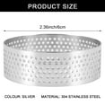 thumbnail image 6 of 10Pcs Round Dessert Stainless Steel Perforated Fruit Pie Quiche Cake Mousse Mold Kitchen Baking Mold 6cm, 6 of 8