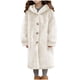 thumbnail image 2 of Parkas de manga larga para niños, color liso, de invierno, de imitación de visón, para niñas pequeñas, abrigo grueso acolchado de longitud media, abrigo de poliéster para niños, 2 of 9