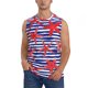 thumbnail image 1 of Fotbe Sea Stars Men's Camiseta sin Mangas Estampada para Hombres, Playera Casual para Gimnasio, Entrenamiento, Playa-3X-Large, 1 of 7