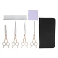 thumbnail image 3 of Pet Grooming Kit, Multipurpose Pet Hair Double Tail Scissors Set Portable With Comb Storage Bag Wipe Cloth For Cats For Hamsters For Rabbits For Dogs, 3 of 8