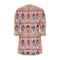 thumbnail image 6 of Hvot&aat Women's Casual Mini Dress 3/4 Elastic Cuffs Loose V Neck Swing Dresses with Pockets, 6 of 6