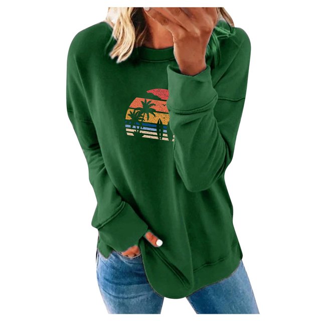 2023 Mode Femme Chandail en Molleton 50 % de Réduction Liquidation Mode Femme Décontractée Imprimée Col Rond Blouse Manches Longues T-Shirt Pull Tops