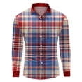 thumbnail image 2 of Larisalt Flannel Shirt For Men,Mens Flannel Shirts Long Sleeve Pearl Snap Buttons Western Cowboy Vintage Work Casual with Pockets Plaid Shirt Blue,3XL, 2 of 5