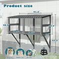 thumbnail image 5 of Haverchair Catio Cat Window Perch Outdoor, 360° Catio Cat Enclosure Window for Indoor Cat with Waterproof Roof, Cat Window Box with Metal Mesh Cat Door for Sunbathing, Napping, Overlook, 5 of 9
