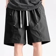 thumbnail image 1 of Puntoco Pantalones Cortos Cargo Ligeros Y Transpirables Para La Playa Al Aire Libre, Informales, Para Hombre, Color Negro, Xxl,Pantalones Cortos Hombre, 1 of 7