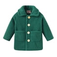 thumbnail image 2 of Esaierr Kids Girls Fleece Coat Toddler Winter Warm Jacket Long Sleeve Cotton Jacket Buttons Warm Solid Colour Jacket for 2-9Y, 2 of 5