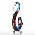 thumbnail image 4 of Ornamento abstracto Tooarts Música Escultura Nota de cristal Decoración del hogar del arte Romacci Escultura de vidrio, 4 of 7