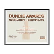 Dundie Awards Nomination Certificate Michael Scott The Office TV Show Poster