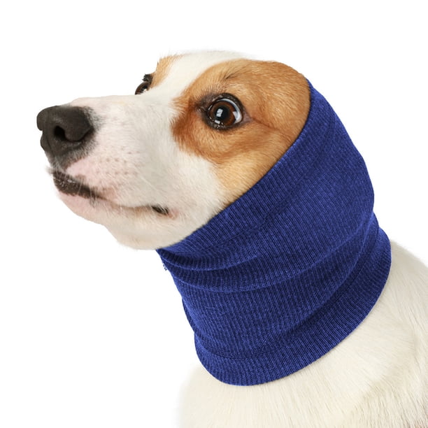Orejeras para calentar el cuello de la redecilla del perro para la cubierta del oído que ca Abody Azul,Grande