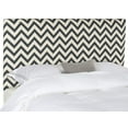 thumbnail image 2 of SAFAVIEH Ziggy Chevron Stripes Upholstered Headboard, King, Navy/White Zig Zag, 2 of 4