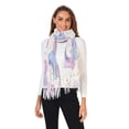thumbnail image 2 of FORMRS Womens Scarf Winter Soft Long Big Warm Shawls Wrap Tassel Scarves, Pink Skates, 2 of 9