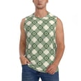 thumbnail image 2 of Picia Daisy Plaid Green mens Cotton Tank Undershirts , Moisture-wicking Ribbed Tanks, Lightweight Cotton Tank Undershirts-Small, 2 of 8