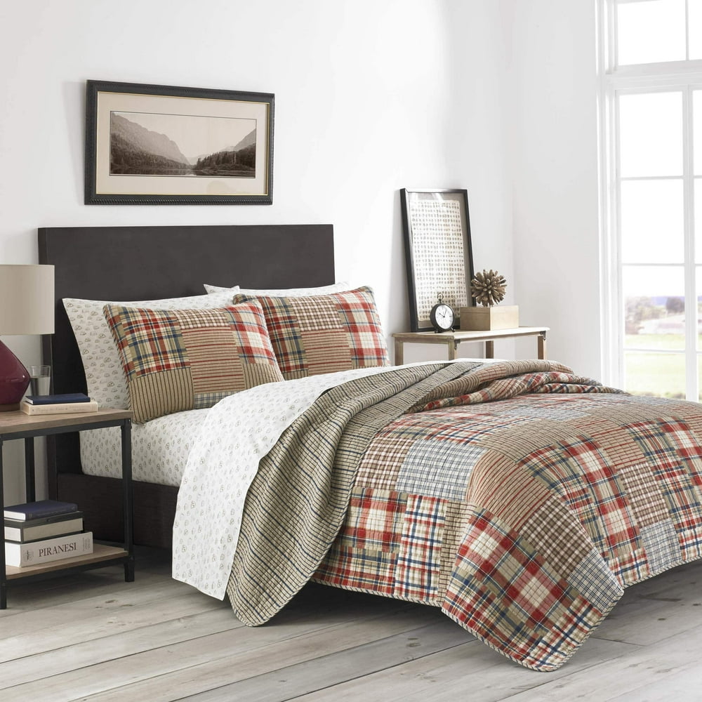 Eddie Bauer Hawthorne Brown Quilt Set, Full/Queen