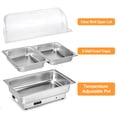 thumbnail image 1 of GloryStar Electric Chafing Dish Buffet Set, 9QT Rectangle Stainless Steel Roll Top Chafing Server Set with Safe Roll-Edge, Chafers and Buffet Warmers Sets, 1 of 6