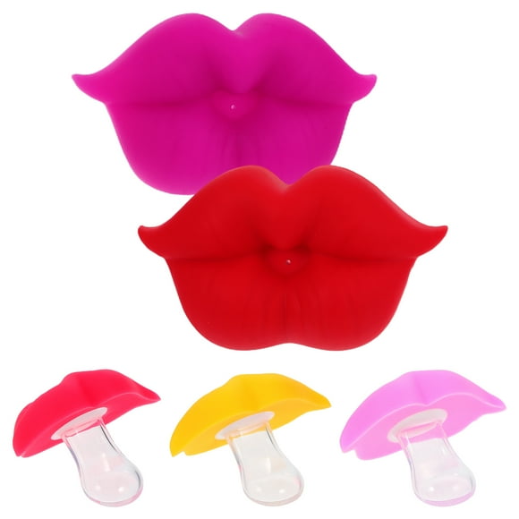 EeaseMX 5 chupetes de silicona con forma de labio para bebés y niños pequeños.