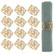 thumbnail image 1 of ZHAOCHENG Servilleteros, 12 servilleteros dorados, servilleteros para cenar, 1 of 5