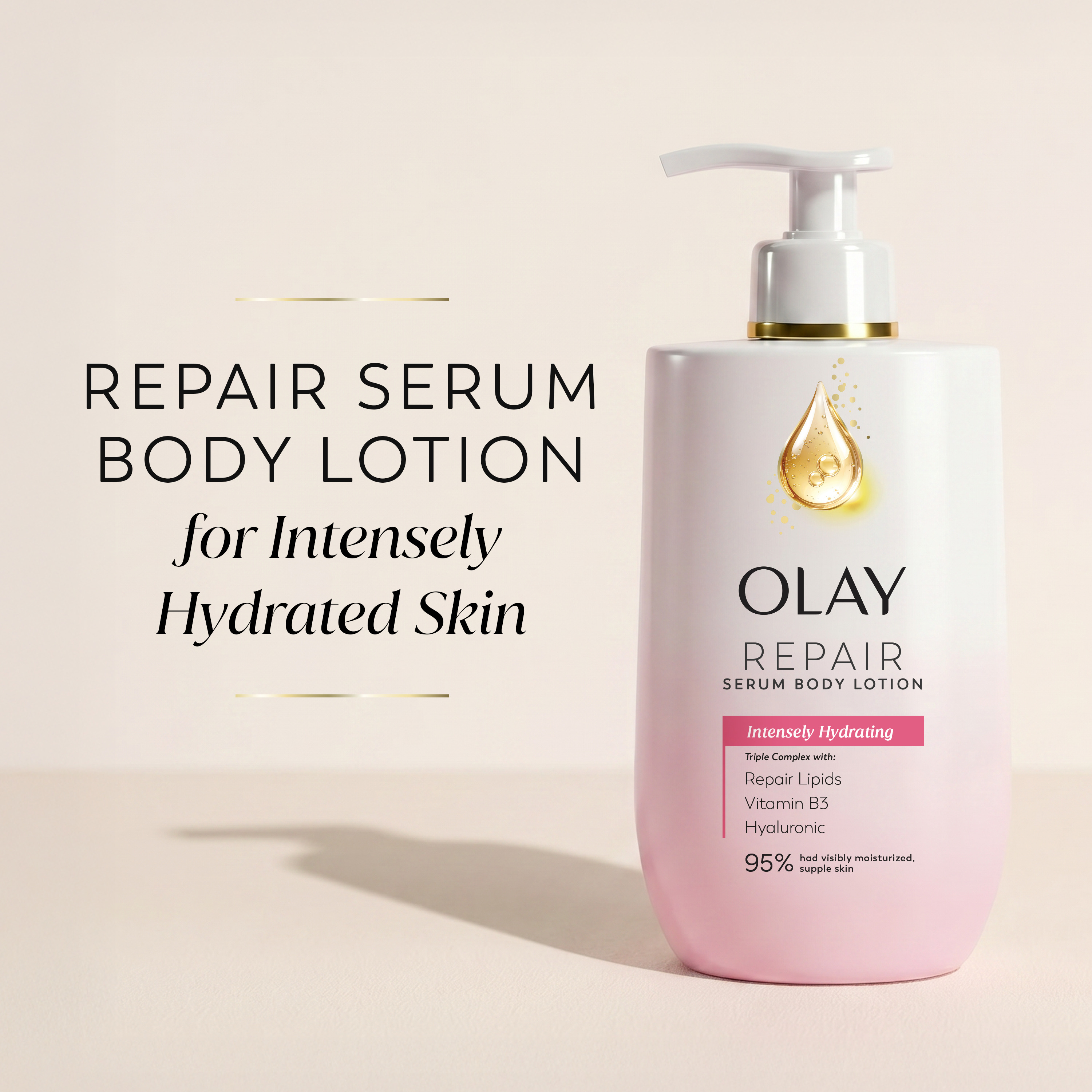 Olay Intensely Hydrating Body Lotion with Hyaluronic Acid, 17 fl oz photo 2