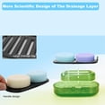 thumbnail image 6 of Solid Shampoo Bar Holder, Large Bar Soap Holder, Travel Soap Container, Soap Box with Draining Layer, Soap Case for Bathroom, Traveling, Gym, Camping (Green Style-1-Large), 6 of 14