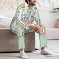 thumbnail image 7 of Lsque Books Pattern Long Sleeve Pajama Set for Men - Soft 2-Piece Sleepwear and Loungewear Set with Pockets, Comfy Nightwear-XX-Large, 7 of 7