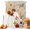 Flaxen, variant on White Pumpkins Fall Shower Curtains for Bathroom, Thanksgiving Floral Botanical Brown Waterproof Fabric Shower Curtain, Decorative Bathroom Curtain for Bathtub, 72"x84", No Hooks Included