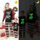 thumbnail image 2 of Pijama navideño a juego, luminoso, brillante, elfo, conjunto de pijamas de Navidad, 2 of 4