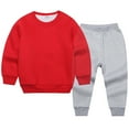 thumbnail image 2 of WEAIXIMIUNG Boy Clothes Size 8 Boys' Active Sweatsuit 2 Piece Sweatshirt And Sweatpants Basic Solid Jogger Pants Set 100, 2 of 3