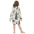 thumbnail image 7 of FORMRS Kids Bathrobe Unisex Hooded Robe Toddler Pajamas Sleepwear, Size 4-6T, Beige Christmas Forest, 7 of 7