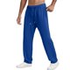 thumbnail image 5 of Pantalones cargo deportivos anchos y holgados para hombre: cintura elástica con cordón, mezcla de lino, corte holgado con bolsillos laterales para correr, hacer senderismo o llevar de forma informal., 5 of 6